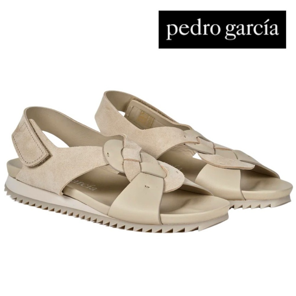 Pedro Garcia Jonesia Color Angora Castoro 02 Tan 8.5 38.5 bohemian leather cream